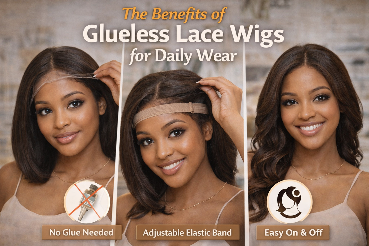 The Benefits of Glueless Lace Wigs for Daily Wear