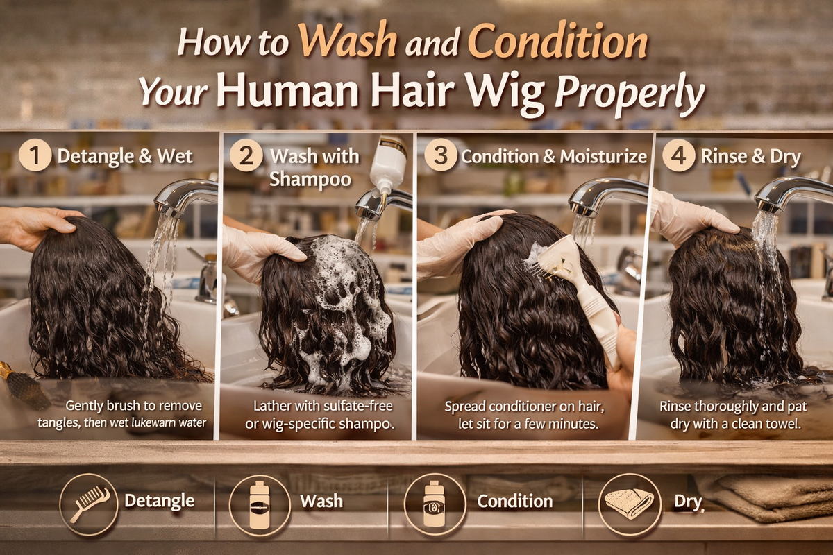 How to Wash and Condition Your Human Hair Wig Properly