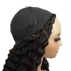 200% 3 In 1 Curly Texture Breathable Cap Half Wig Natural Color