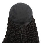 200% 3 In 1 Curly Texture Breathable Cap Half Wig Natural Color