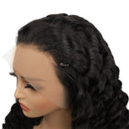 13x4 Transparent Lace Burmese Curly Closure Human Hair Wig