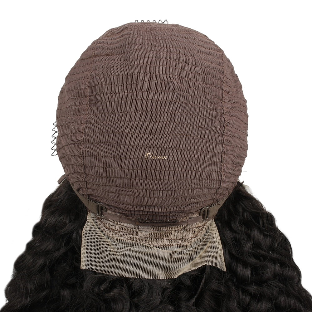 13x4 Transparent Lace Burmese Curly Closure Human Hair Wig
