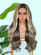 BL-05 Ash Beige Blonde Body Wave Human Hair Wig