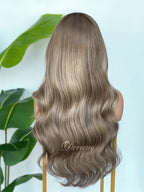 BL-05 Ash Beige Blonde Body Wave Human Hair Wig