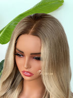 BL-06 Warm Beige Blonde Body Wave Human Hair Wig