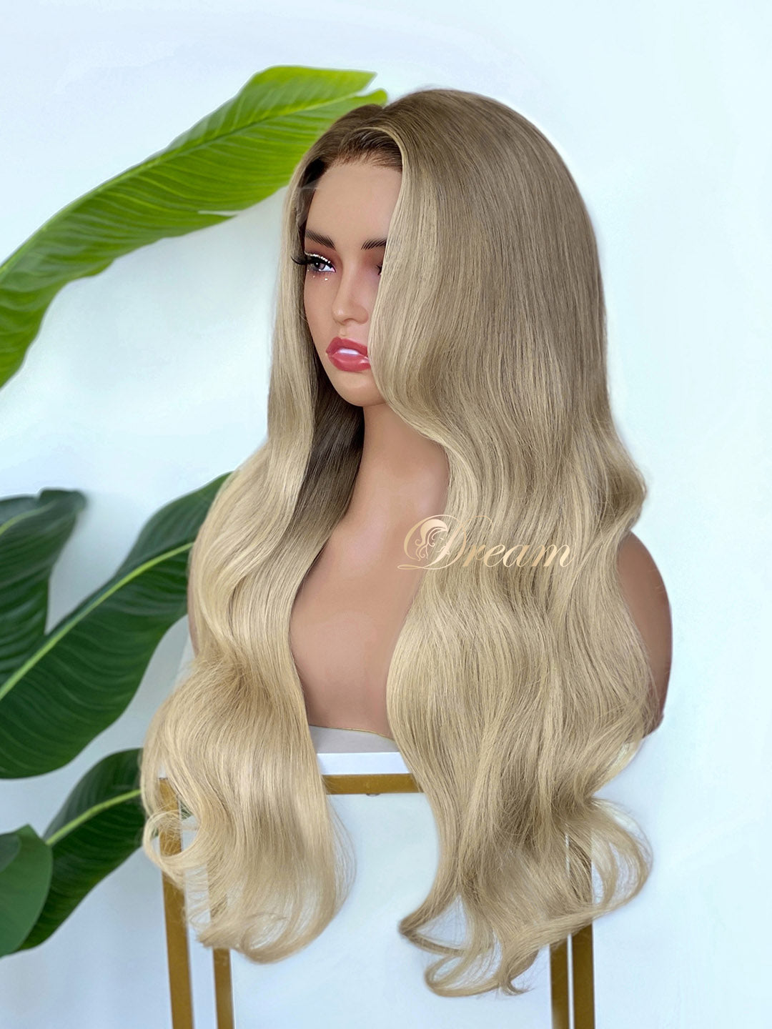 BL-07 Light Champagne Blonde Body Wave Human Hair Wig
