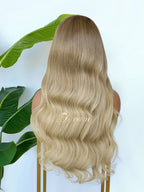 BL-07 Light Champagne Blonde Body Wave Human Hair Wig