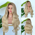 BL-07 Light Champagne Blonde Body Wave Human Hair Wig