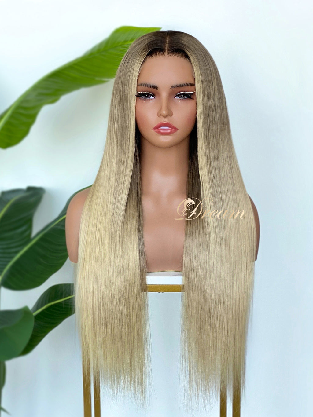BL-08 Beige Blonde Straight Human Hair Wig