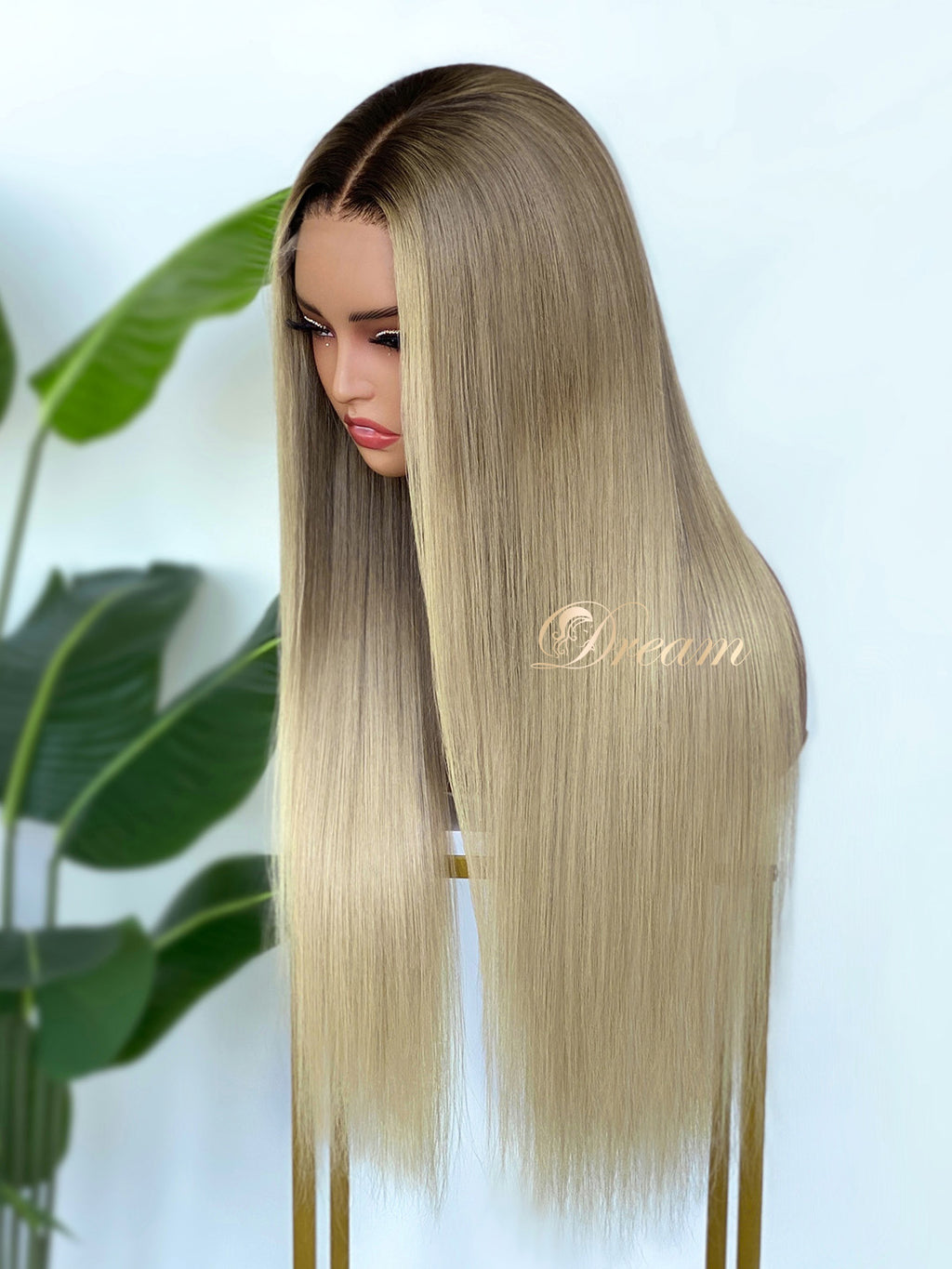BL-08 Beige Blonde Straight Human Hair Wig