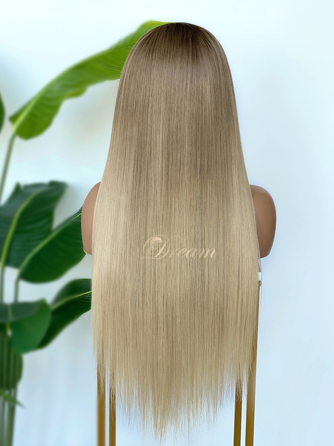 BL-08 Beige Blonde Straight Human Hair Wig