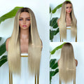 BL-08 Beige Blonde Straight Human Hair Wig