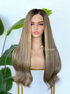 BL-09 Ash Beige Blonde Straight Human Hair Wig
