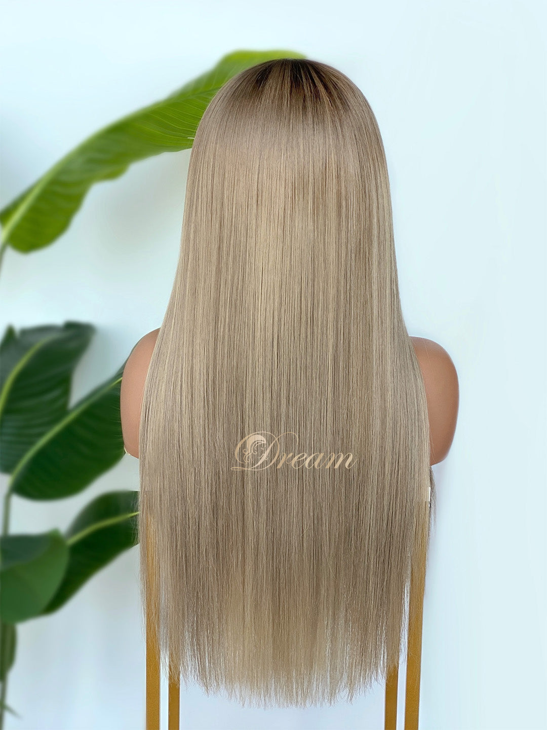 BL-11 Platinum Beige Blonde Straight Human Hair Wig