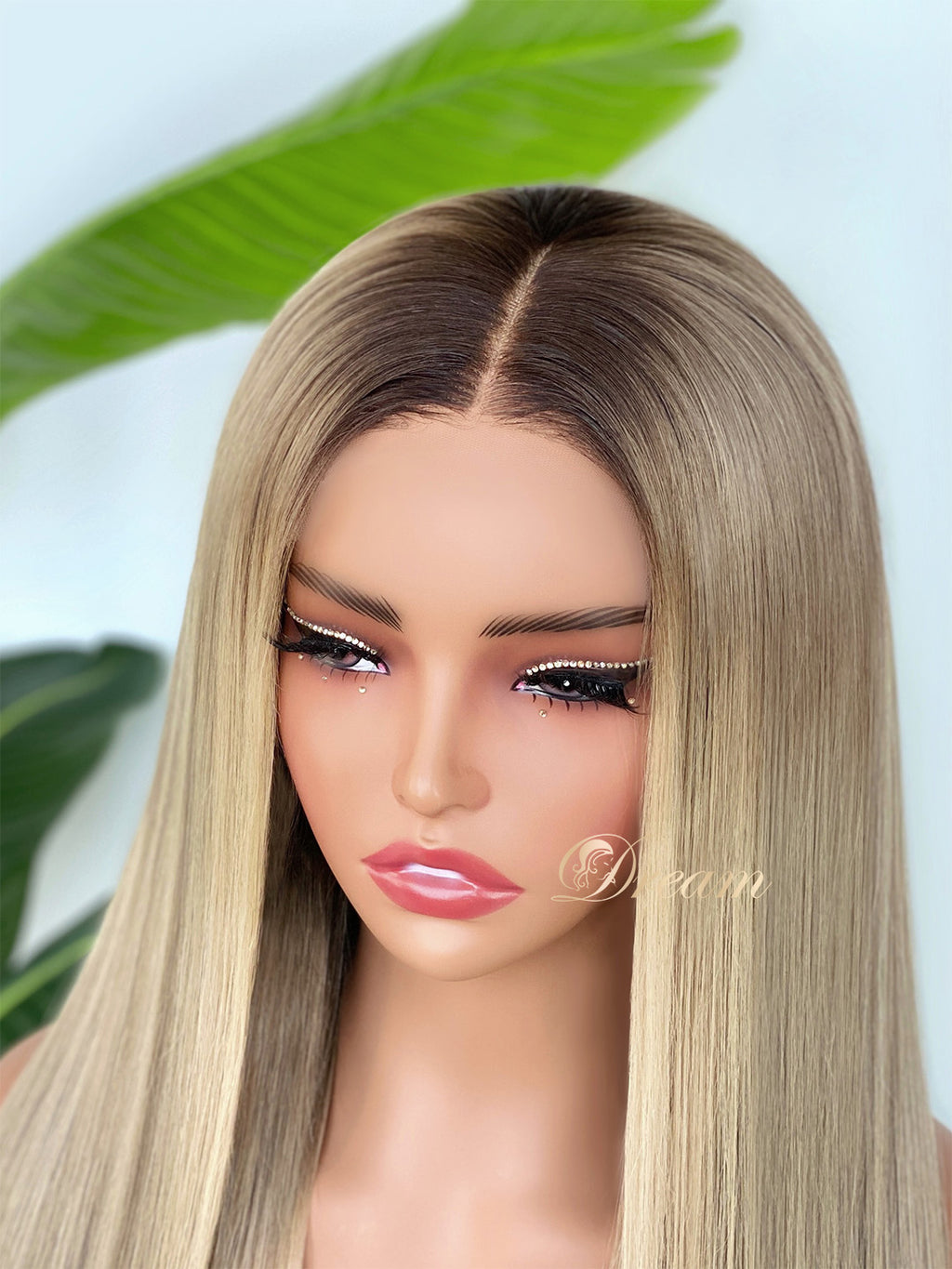 BL-11 Platinum Beige Blonde Straight Human Hair Wig