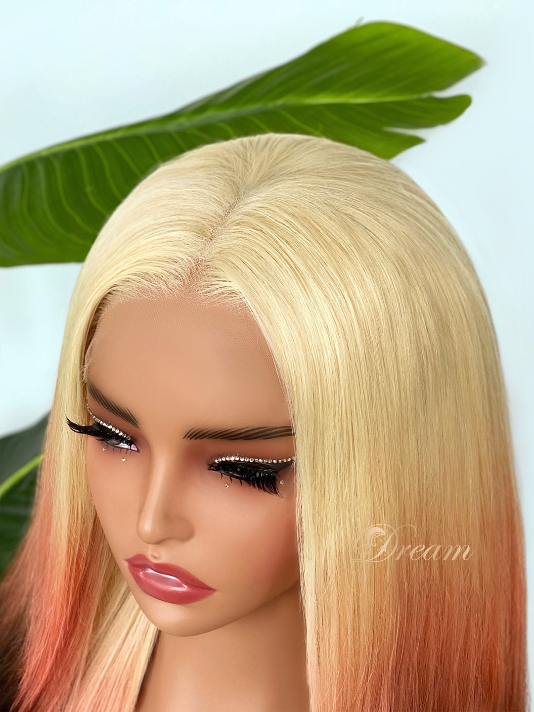 BL-12 Blonde Copper Black Ombre Body Wave Human Hair Wig