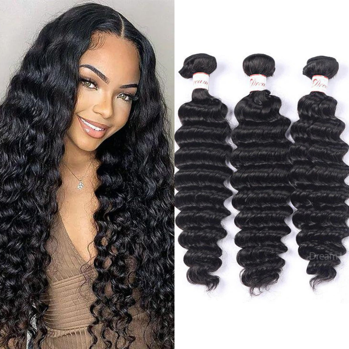 Wholesale Best Virgin Brazilian Deep Wave Hair 3 Bundles Brazilian Virgin Human Hair Weave
