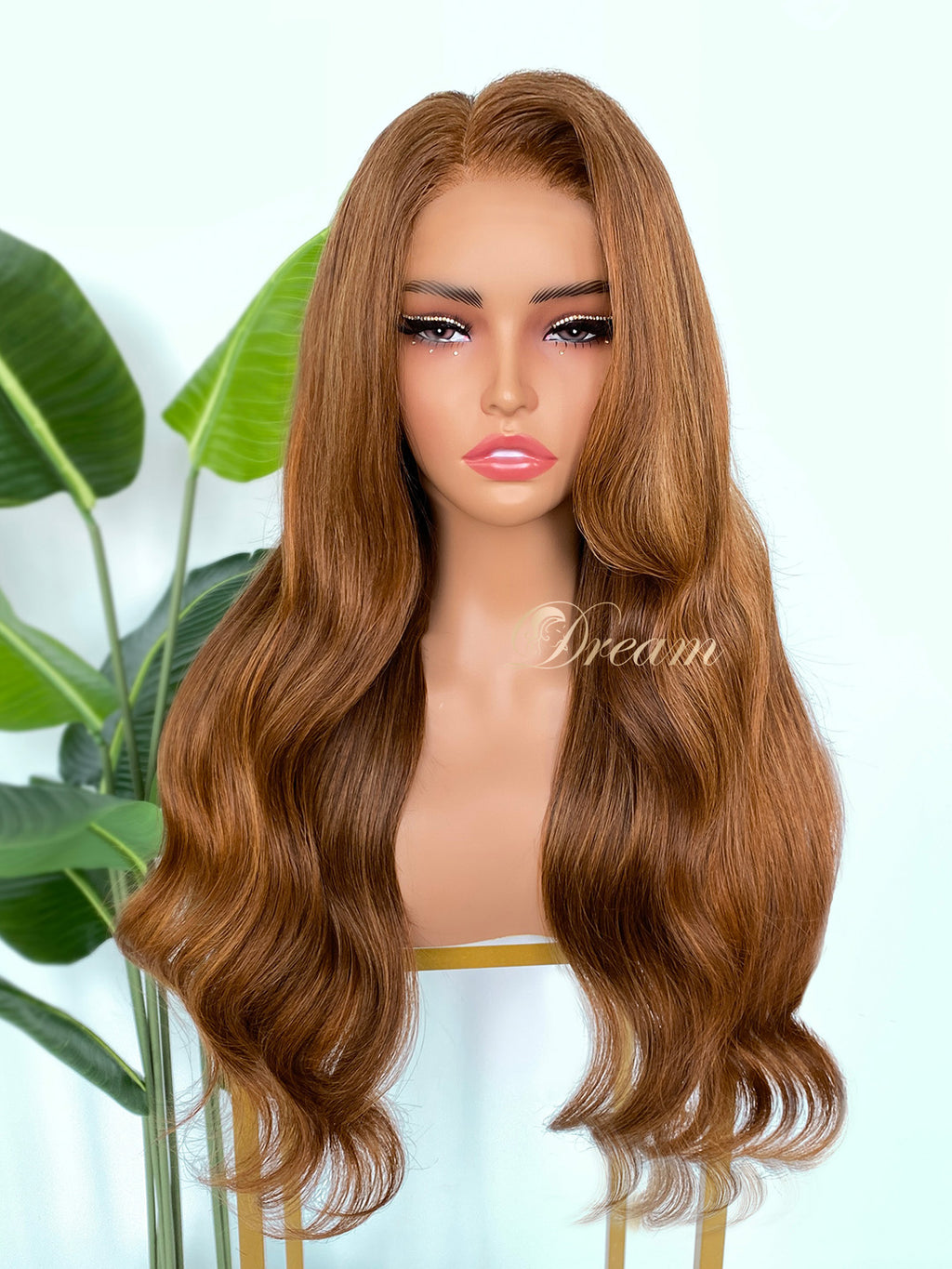 L1-02 Warm Copper Brown Body Wave Human Hair Wig