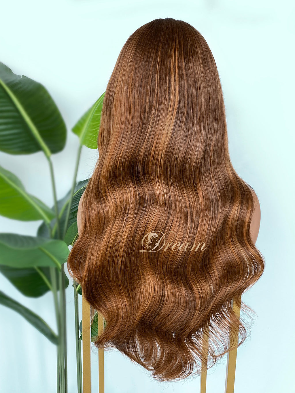 L1-02 Warm Copper Brown Body Wave Human Hair Wig
