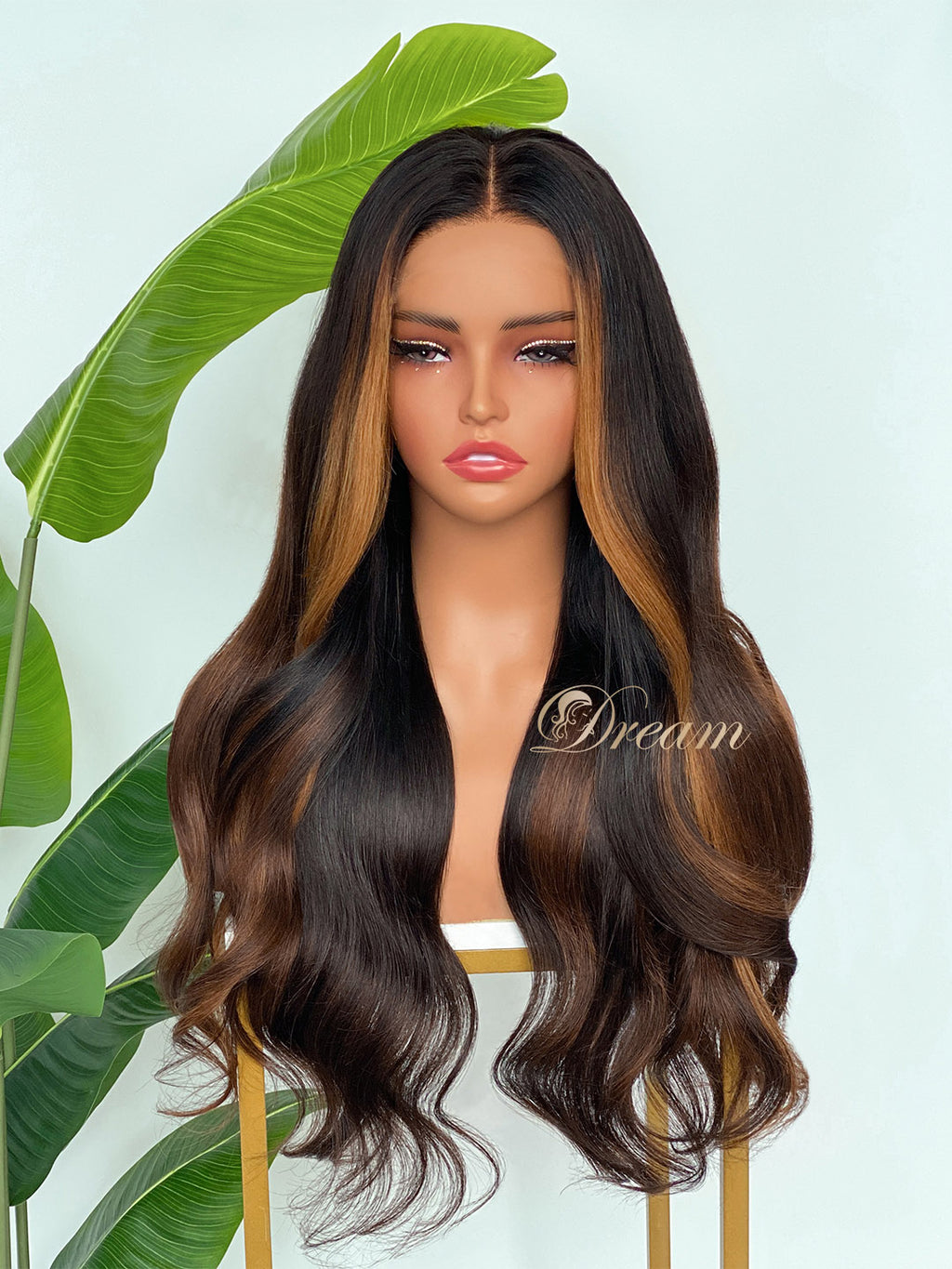L1-04 Deep Chocolate Brown Body Wave Human Hair Wig