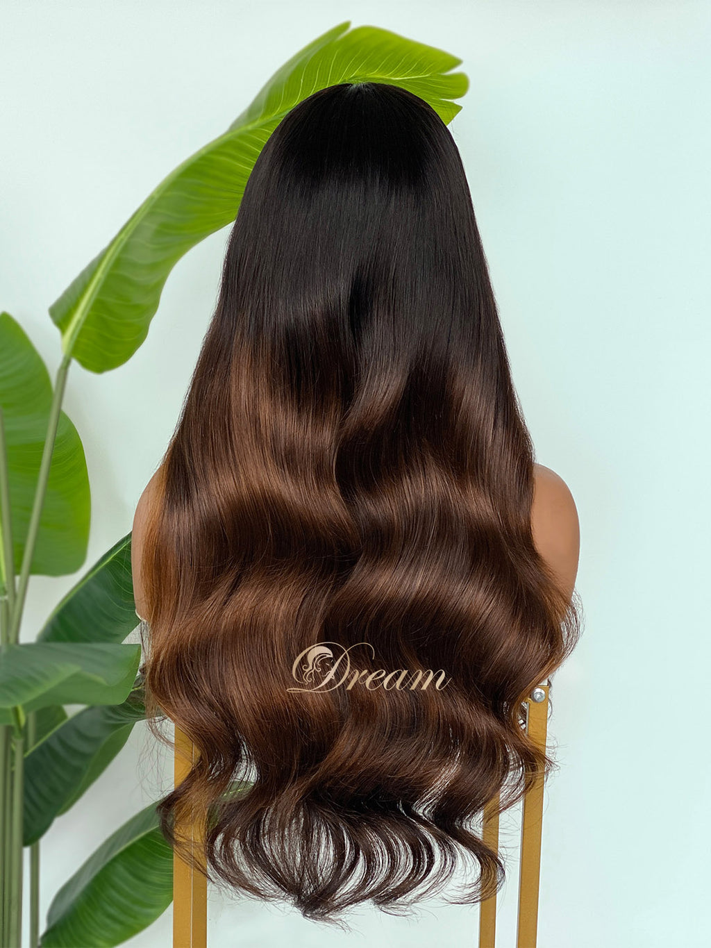L1-04 Deep Chocolate Brown Body Wave Human Hair Wig