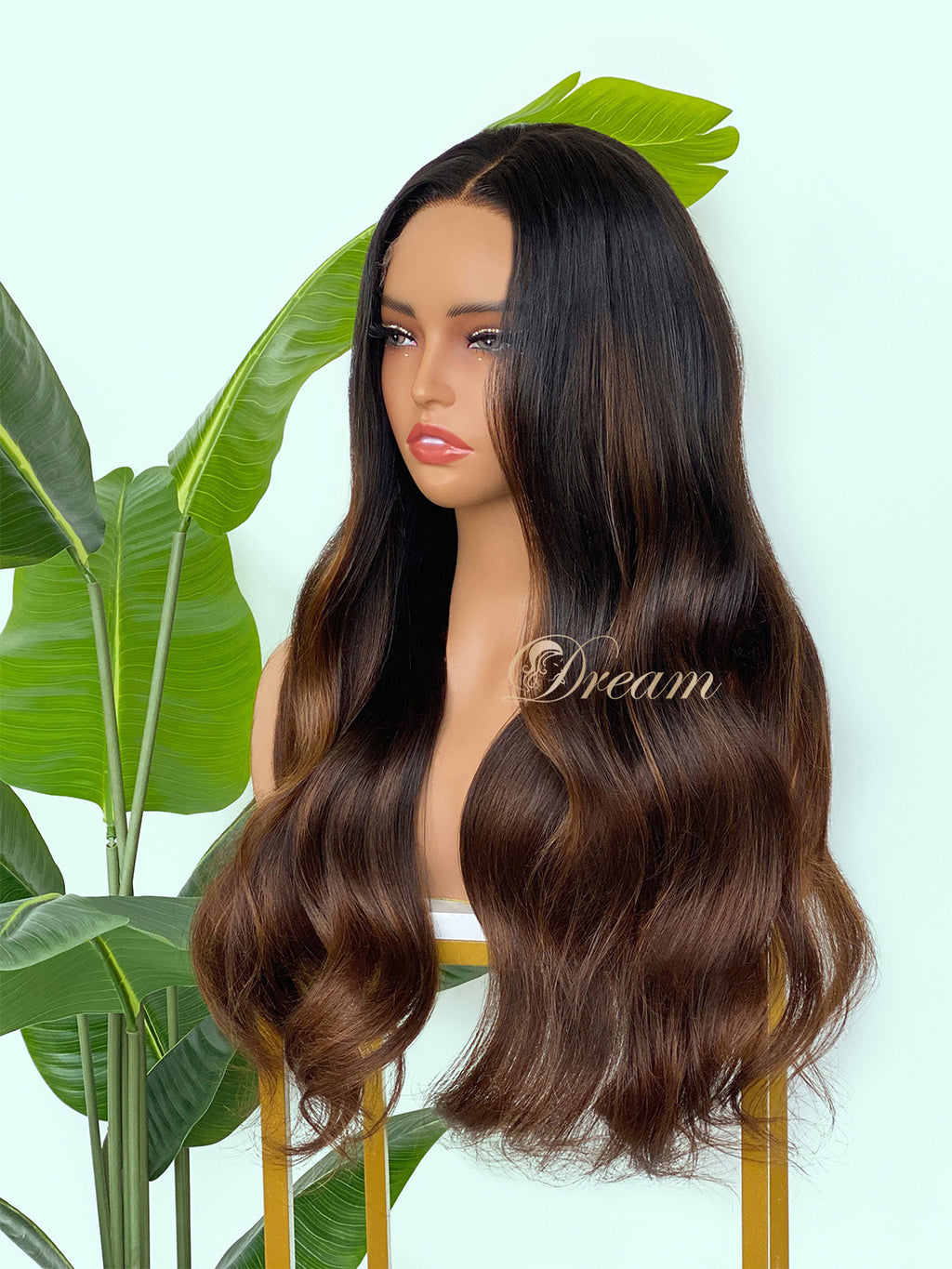 L1-12 Deep Espresso Brown Body Wave Human Hair Wig