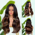 L1-12 Deep Espresso Brown Body Wave Human Hair Wig