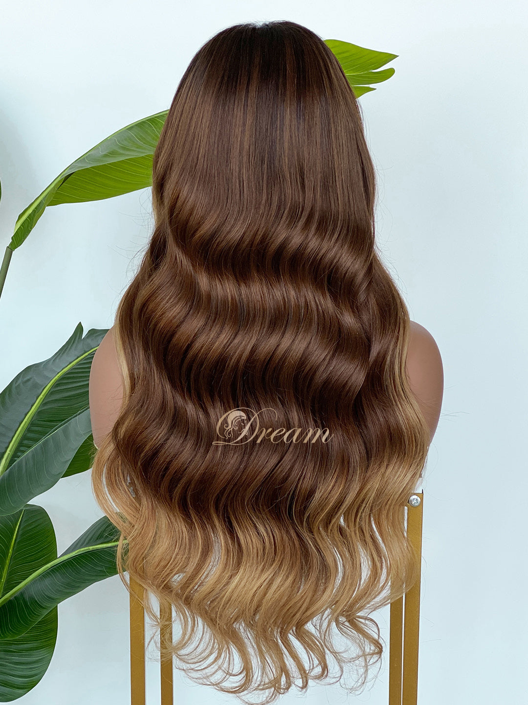 L2-05 Chocolate Caramel Balayage Body Wave Human Hair Wig