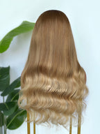 L2-06 Warm Golden Beige Blonde Body Wave Human Hair Wig