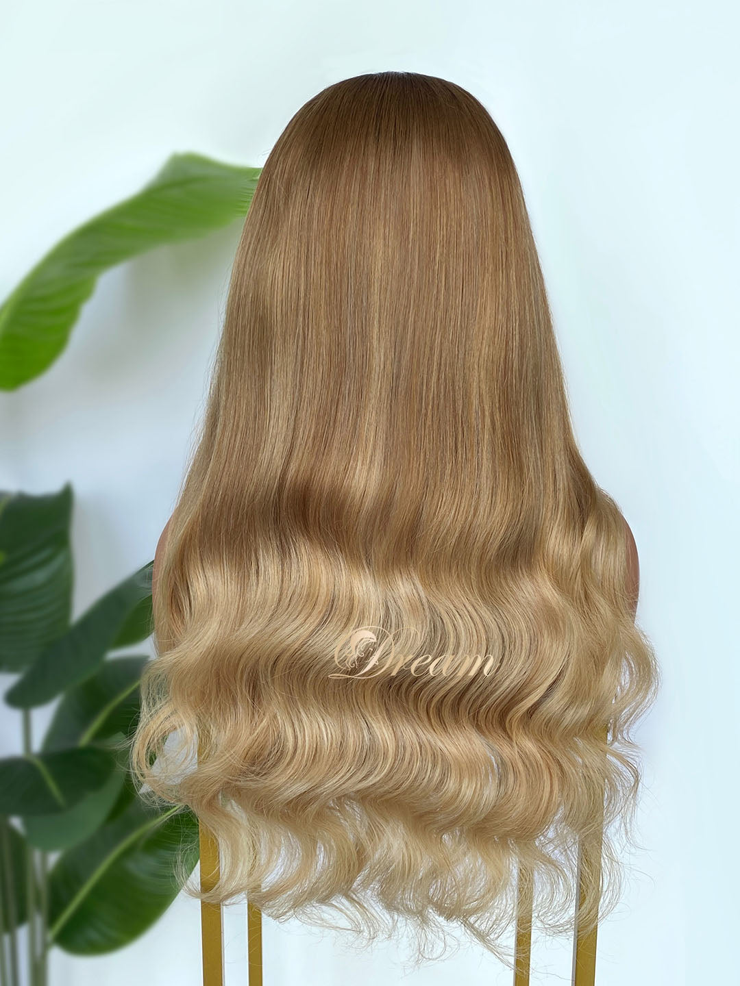 L2-06 Warm Golden Beige Blonde Body Wave Human Hair Wig