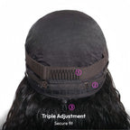 Put On & Go Wig Pre Pluck 7x5 Glueless Lace Black Straight Wig With Elastic