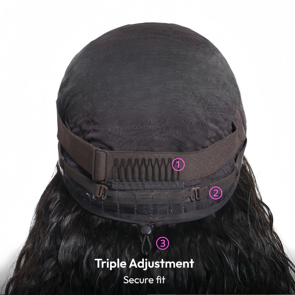 Put On & Go Wig Pre Pluck 7x5 Glueless Lace Black Straight Wig With Elastic