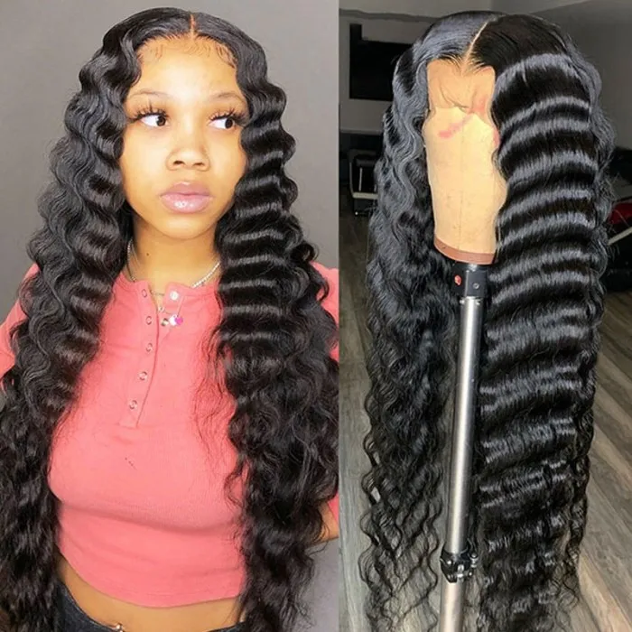 Fabulous Middle Part Deep Wave Lace Frontal Wig – dreamlacewig